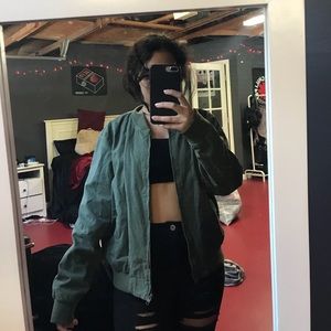 Green Brandy Melville Army Jacket